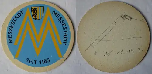 Bierdeckel DDR-Gebiet Messestadt Leipzig seit 1168 Messe M (162400)