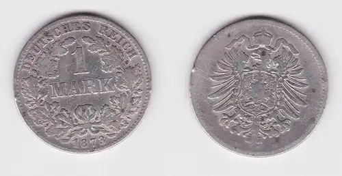 1 Mark Silber Münze Deutschland Kaiserreich 1873 B Jäger Nr.9 (156566)