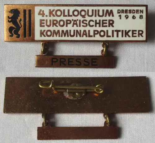 Abzeichen 4. Kolloquium Europ Bürgermeister & Kommunalpolitiker Dresden (161281)