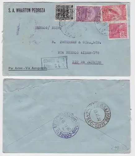 81611 seltener Luftpostbrief Brasilien Rio de Janeiro 1930