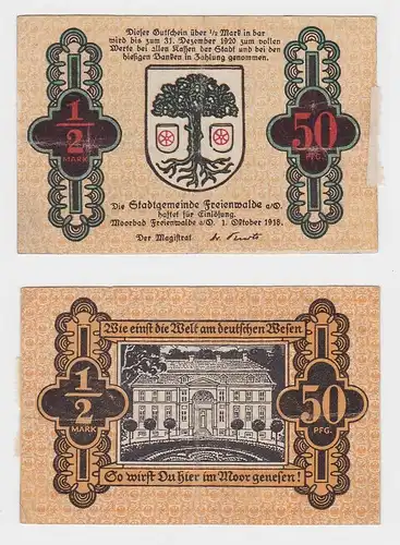 50 Pfennig Banknote Notgeld Stadtgemeinde Freienwalde 1918 (131925)