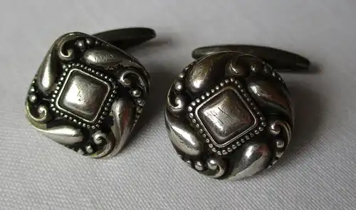 elegante Manschettenknöpfe Silber mit elegantem Muster (104759)