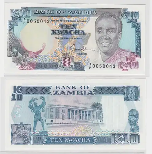 10 Kwacha Banknote Zambia Sambia Pick 31 b kassenfrisch (138403)