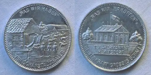 Medaille T.V. "Hermannia" Hermsdorf 1 Schafstallthaler ca. 1900 (114453)