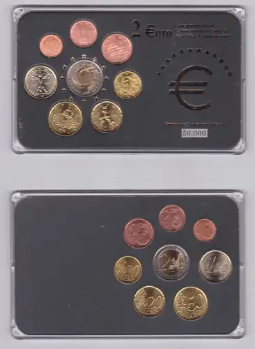 Italien KMS Gedenkmünzensatz 1 Cent bis 1 Euro + 2 Euro Gedenkmünze (126951)