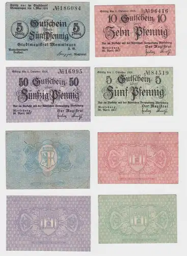 5 - 50 Pfennig Banknote Notgeld Stadt Memmingen (135900)