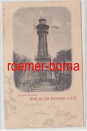 75203 Ak Gruß aus Bad Freienwalde a.d.O. Krieger-Denkmal 1900