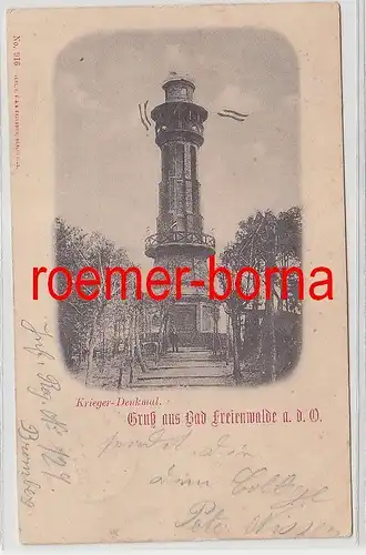 96843 Ak Bad Freienwalde a.d.Oder Blick aufs Krieger-Denkmal 1915