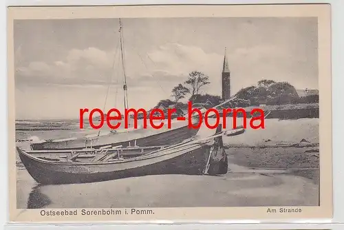 69904 Ak Ostseebad Sorenbohm in Pommern am Strande um 1926