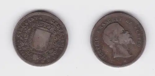 50 Centesimi Silber Münze Italien Vittorio Emanuele II 1860 s/ss (153058)