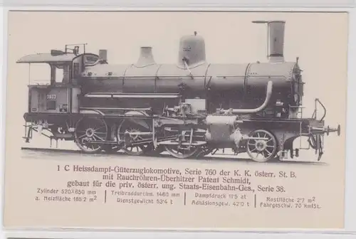 902195 AK K.k. österreich. Staatsbahn Heissdampf-Güterzuglokomotive Serie 760