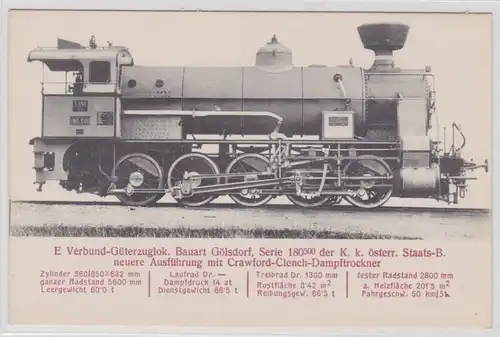84156 AK K.k. öster. Staatsbahn Verbund-Güterzuglok Bauart Gölsdorf Serie 180