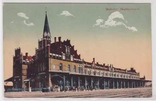 85325 Feldpost AK Skalmierzyce (Alt Skalmierschütz) - Bahnhof 1917