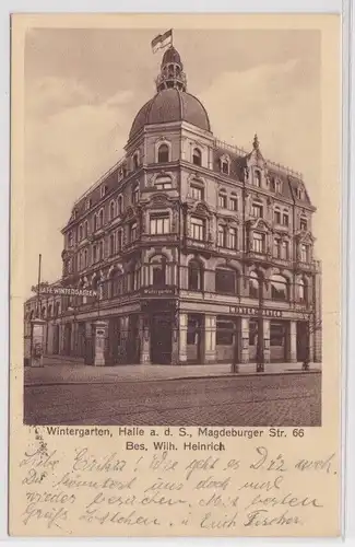 906360 AK Halle a. S. - Wintergarten, Magdeburger Str. 66, Bes. W. Heinrich 1932