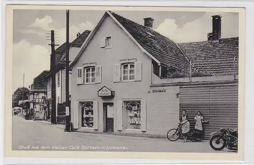 904152 Ak Gruß aus dem kleinen Café Bertach in Lichtenau 1939
