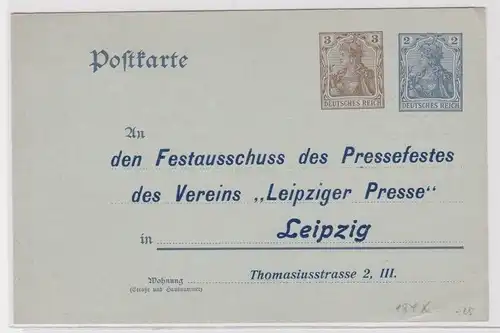 905265 DR Ganzsachen Postkarte P70 Zudruck Pressefest Verein "Leipziger Presse"