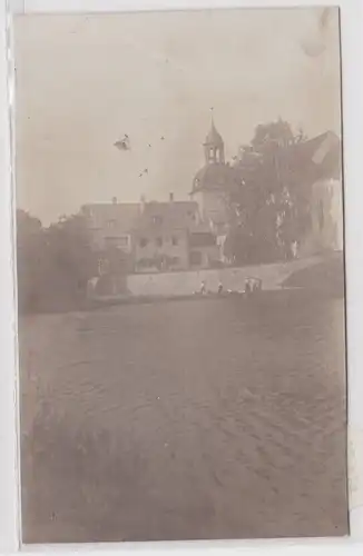 08534 Foto AK Dorfkirche mit Teichpartie bei Reval /Tallinn 1910