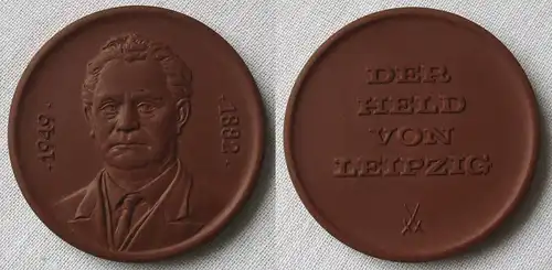 DDR Porzellan Medaille Georgi Dimitroff Der Held von Leipzig 1882-1949 (164490)