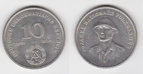 DDR Gedenk Münze 10 Mark 20 Jahre Nationale Volksarmee NVA 1976 (130343)