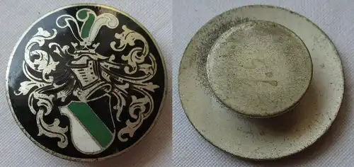 Studentika Bandknopf für Couleurband weiß grün um 1900 (146776)