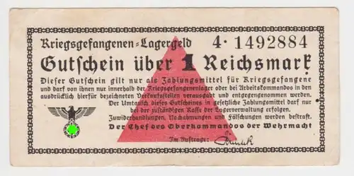 1 Reichsmark Gutschein der Deutschen Kriegsgefangenenlager 1939-45  (153419)