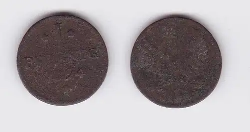 1 Pfennig Kupfer Münze Frankfurt 1794 F (122898)