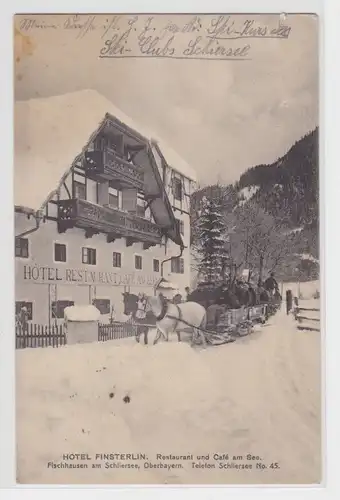 74310 Ak Fischhausen am Schliersee Oberbayern Hotel Finsterlin 1912