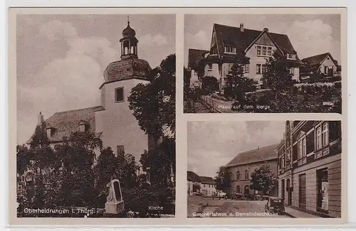 81340 Mehrbild Ak Oberheldrungen in Thüringen, Gebäude-/ Straßenansicht, um 1930