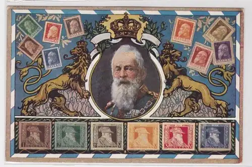 904957 Briefmarken Ak Prinz-Regent Luitpold von Bayern gestorben am 12.12.1912