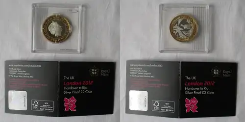 2 Pfund Silbermünze Großbritannien 2012 Olympiade London 2016 Rio PP (120353)