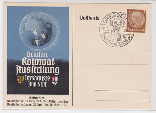 905641 Postkarte Deutsche Kolonialausstellung Dresden Juni-September 1939