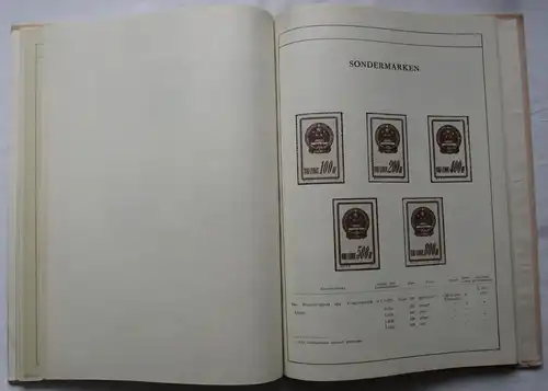 Buch mit VR China 1958 Briefmarken Volkshelden Denkmal Block Nr. 5 *  R (132216)