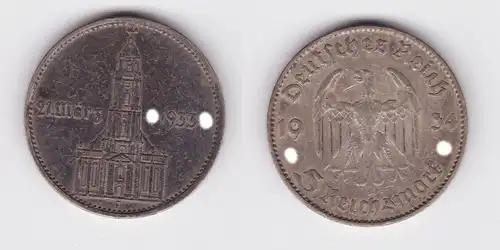 5 Mark Silber Münze 3. Reich Garnisonkirche mit Datum 1934 F Jäger 356 (136766)