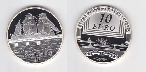 10 Euro Silbermünze Frankreich 2013 Segelschiff La Gloire (121360)