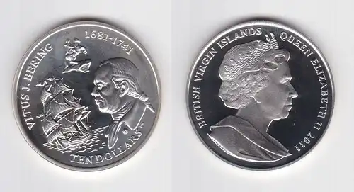 10 Dollar British Virgin Islands Jungferninseln Vitus J.Behring 2011 (126969)