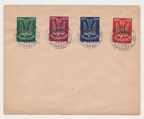 86423 Brief Flugpost Nürnberg 20. Juni 1923 Michel Nr. 215-218