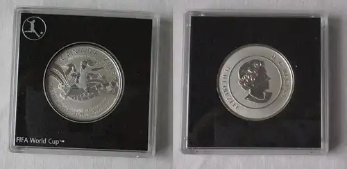 20 Dollar Silber Münze Kanada Frauen Fussball WM 2015 polierte Platte (126560)