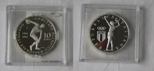 10 Euro Silbermünze Italien Olympiade 1914-2014 PP (128627)