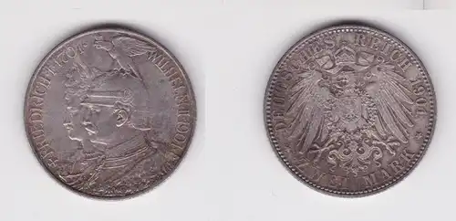 2 Mark Silbermünze Preussen 200 Jahre Königreich 1901 Jäger 105 vz (133199)