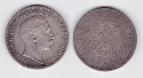 5 Mark Silbermünze Preussen Wilhelm II 1899 A Jäger 104  (132180)