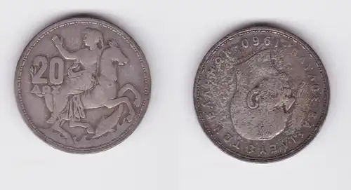 20 Drachmen Silber Münze Griechenland 1960 ss (131636)