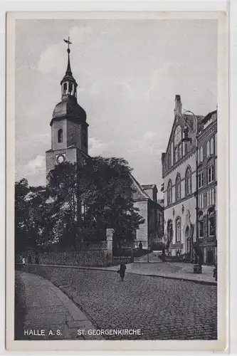 905034 AK Halle a. S. - St. Georgenkirche, Straßenansicht 1937
