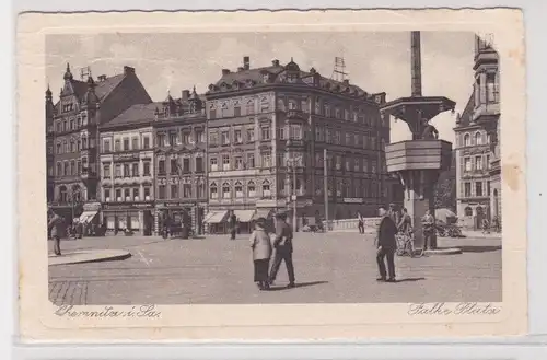 61757 AK Chemnitz - Falkeplatz, Straßenansicht mit Geschäften