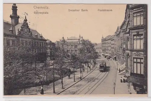 52391 AK Chemnitz - Dresdner Bank, Poststrasse, Beckerplatz 1909