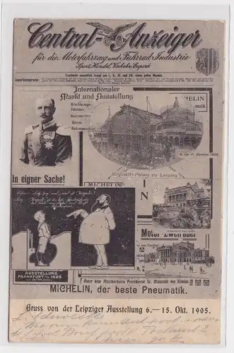 904498 AK Gruss von der Leipziger Ausstellung - Central-Anzeiger 1905