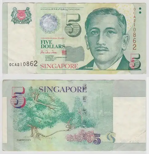 5 Dollar Banknote Singapur o. Jahr (1999) Pick 39 (139302)