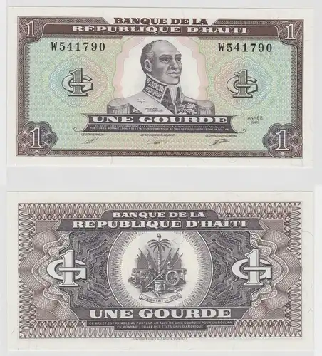 1 Gourde Banknote Banque de la Republique D´Haiti 1989 (123048)