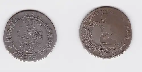 1/12 Taler Silber Münze Hessen Kassel 1766 F.U. (119340)