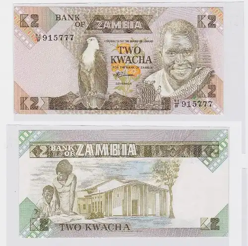2 Kwacha Banknote Zambia Sambia kassenfrisch (117584)