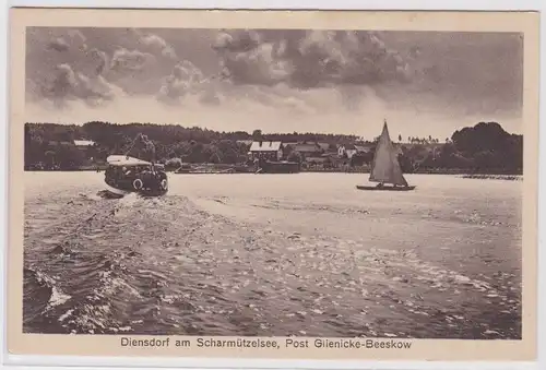 902580 Ak Diensdorf am Scharmützelsee Dampfer um 1930